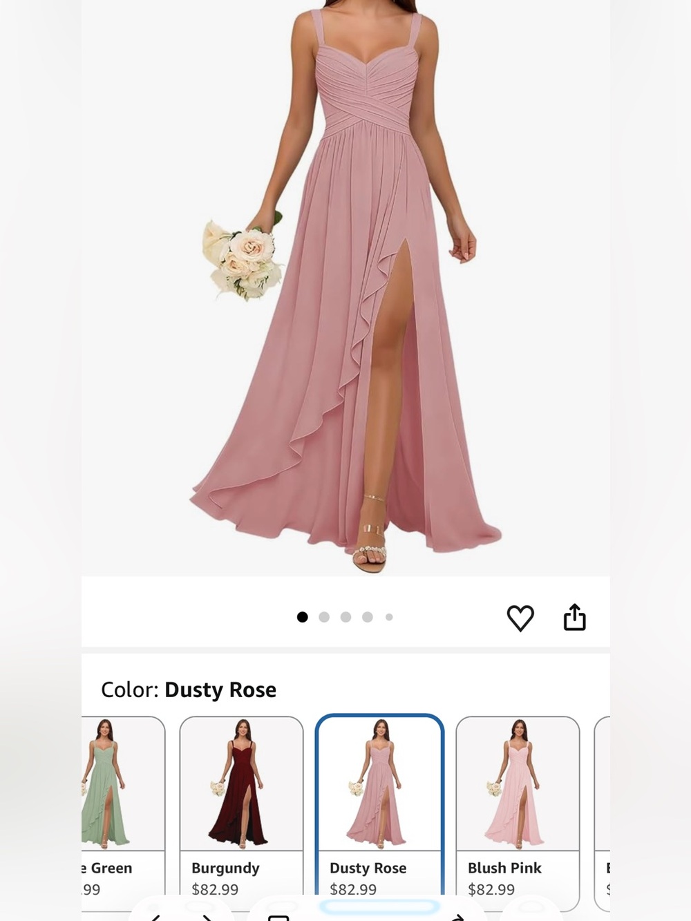Dusty Rose bridesmaid/ wedding guest dress